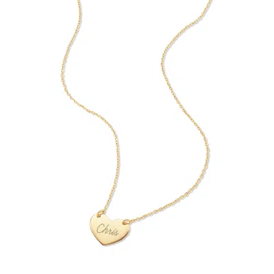 Evesaddiction Engravable Gold Heart Necklace In Gold