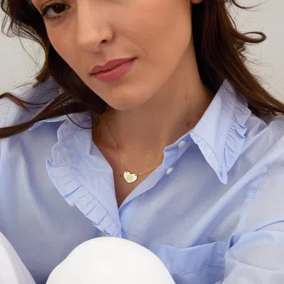 Evesaddiction Engravable Gold Heart Necklace In Gold