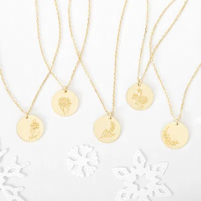 Evesaddiction Gold April Flower Pendant - Daisy In Gold