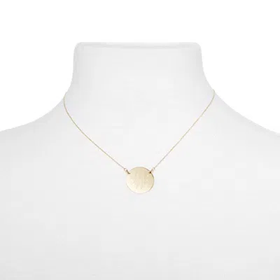 Evesaddiction 14k Gold Engravable Disc Necklace