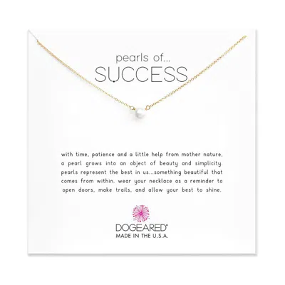 Evesaddiction Dogeared Freshwater Pearls Of Success Gold Dipped Necklace In Gold