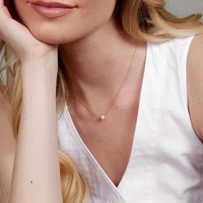 Evesaddiction Dogeared Freshwater Pearls Of Success Gold Dipped Necklace In Gold