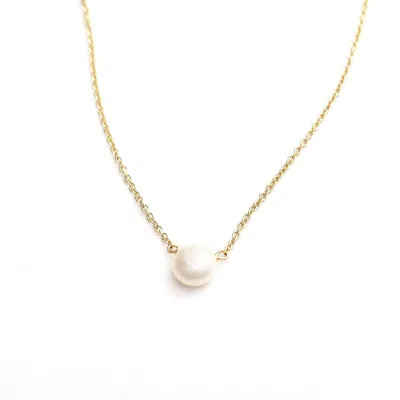 Evesaddiction Dogeared Freshwater Pearls Of Success Gold Dipped Necklace In Gold