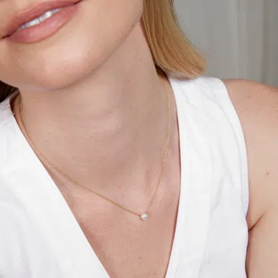 Evesaddiction Dogeared Freshwater Pearls Of Success Gold Dipped Necklace In Gold