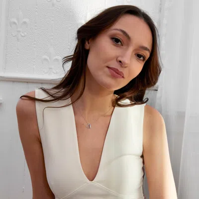 Evesaddiction 3 Stone Silver Petite Heart Birthstone Pendant In Silver