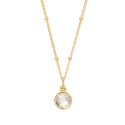 Evesaddiction Gold Custom Gemstone Pendant - April [crystal] In Gold