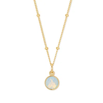 Evesaddiction Gold Custom Gemstone Pendant - June [moonstone] In Multi