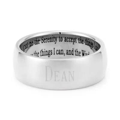 Evesaddiction Men's And Women's Stainless Steel Serenity Prayer Ring In Metallic