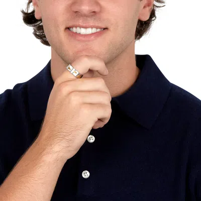 Evesaddiction Footprints In The Sand Stainless Steel Ring In Silver