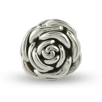 Evesaddiction Sterling Silver Rose Ring In Metallic