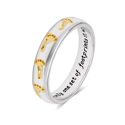 Evesaddiction Footprints In The Sand Ring In Metallic