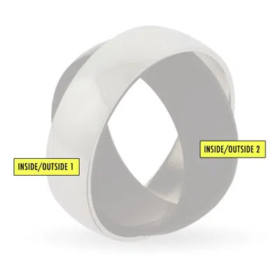 Evesaddiction Engraved Silvery Black Solar Eclipse Secret Message Band In Metallic