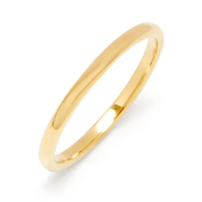 Evesaddiction 2 Mm Thin Gold Tungsten Wedding Band In Gold