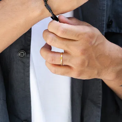 Evesaddiction 2 Mm Thin Gold Tungsten Wedding Band In Gold