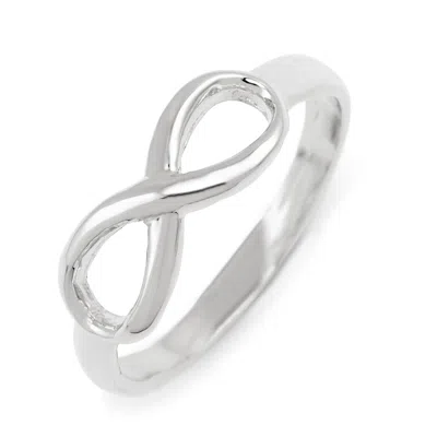 Evesaddiction Sterling Silver Classic Infinity Ring In Silver