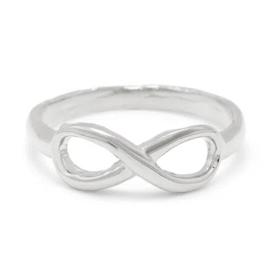 Evesaddiction Sterling Silver Classic Infinity Ring In Silver