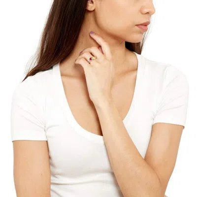 Evesaddiction Close To The Heart 2 Hearts Birthstone Infinity Ring In Silver