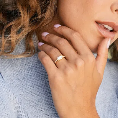 Evesaddiction Petite 2 Stone Silver Birthstone Mother's Ring In Silver