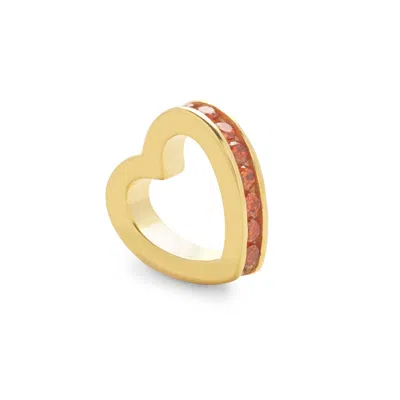 Evesaddiction Gold January Eternity Heart Charm In Gold