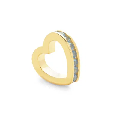Evesaddiction Gold December Eternity Heart Charm In Gold