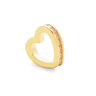 Evesaddiction Gold November Eternity Heart Charm In Gold