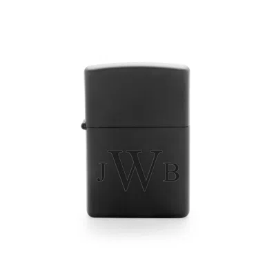 Evesaddiction Engravable Matte Black Zippo Lighter In Black