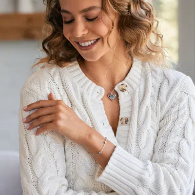 Evesaddiction Floating Bezel Set Birthstone Bracelet In Silver