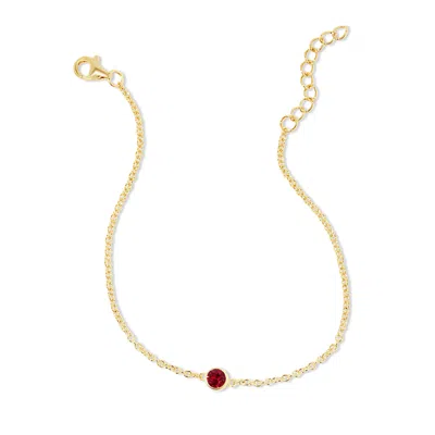 Evesaddiction Custom Floating Bezel Set Gold Birthstone Bracelet In Gold