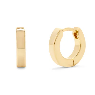 Evesaddiction Gold Plated Huggie Earrings In Gold