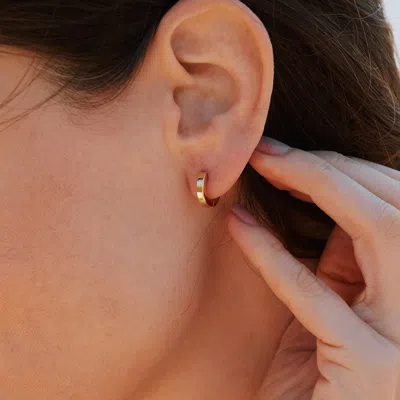 Evesaddiction Gold Plated Huggie Earrings In Gold