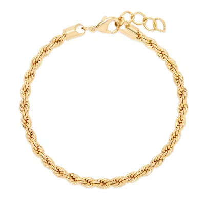 Evesaddiction Men's Gold Plated Rope Chain Anklet In Gold