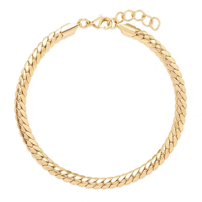 Evesaddiction Men's Gold Plated Cuban Chain Anklet In Gold