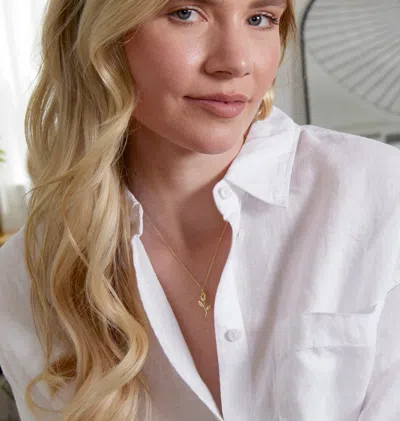 Evesaddiction Gold Plated Forever Rose Pendant In Gold