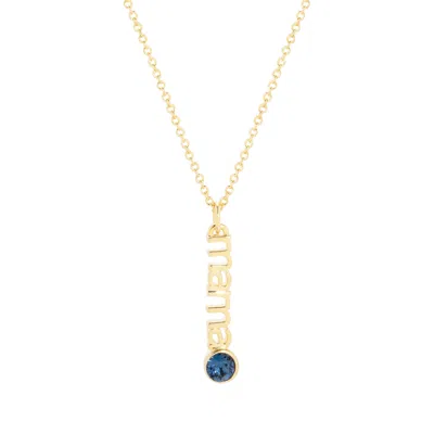 Evesaddiction Custom Gold Birthstone Mama Necklace In Gold