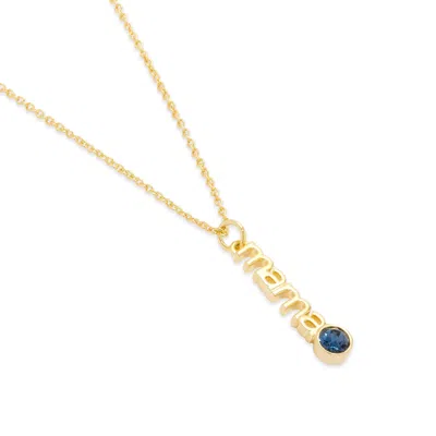 Evesaddiction Custom Gold Birthstone Mama Necklace In Gold