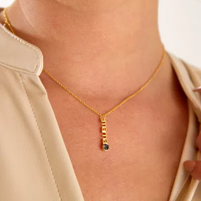 Evesaddiction Custom Gold Birthstone Mama Necklace In Gold