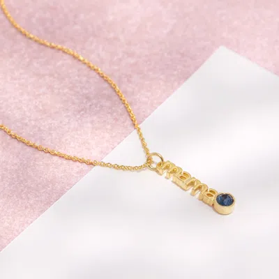 Evesaddiction Custom Gold Birthstone Mama Necklace In Gold