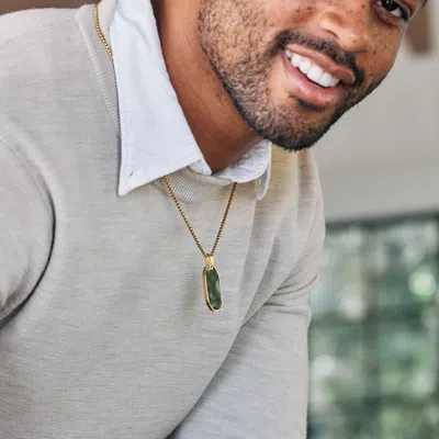 Evesaddiction Men's Stainless Steel And Black Carbon Fiber Dog Tag Pendant In Black