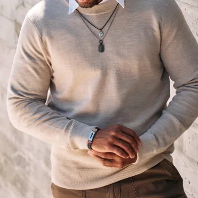 Evesaddiction Men's Engravable Cross Id Bracelet In Multi