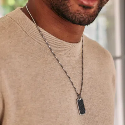 Evesaddiction Men's Custom Stainless Steel Inlay Dog Tag Pendant In Black