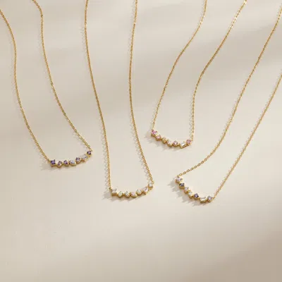 Evesaddiction Ombre Birthstone Necklace In Gold