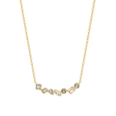 Evesaddiction Ombre Birthstone Necklace - Gold / March In Gold