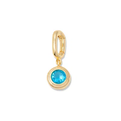Evesaddiction Birthstone Hinge Charm - Gold / December In Blue