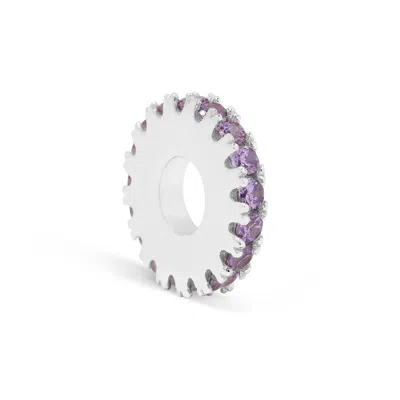 Evesaddiction Birthstone Ring Charm In Purple