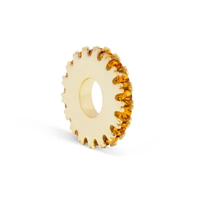 Evesaddiction Birthstone Ring Charm - Gold / November In Orange