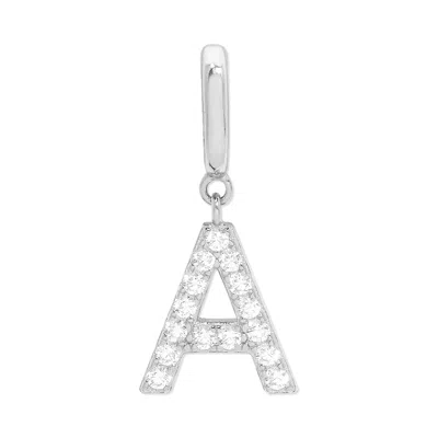 Evesaddiction Pave Initial Hinged Charm - Silver / A In Metallic