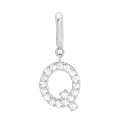 Evesaddiction Pave Initial Hinged Charm - Silver / Q In Silver