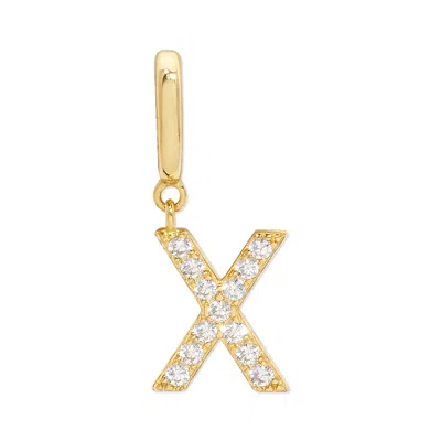 Evesaddiction Pave Initial Hinged Charm - Gold / X In Gold