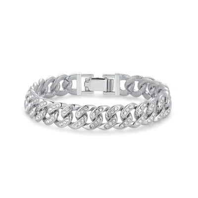 Evesaddiction Men's Cz Chain Bracelet In Metallic