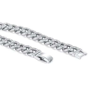 Evesaddiction Men's Cz Chain Bracelet In Metallic